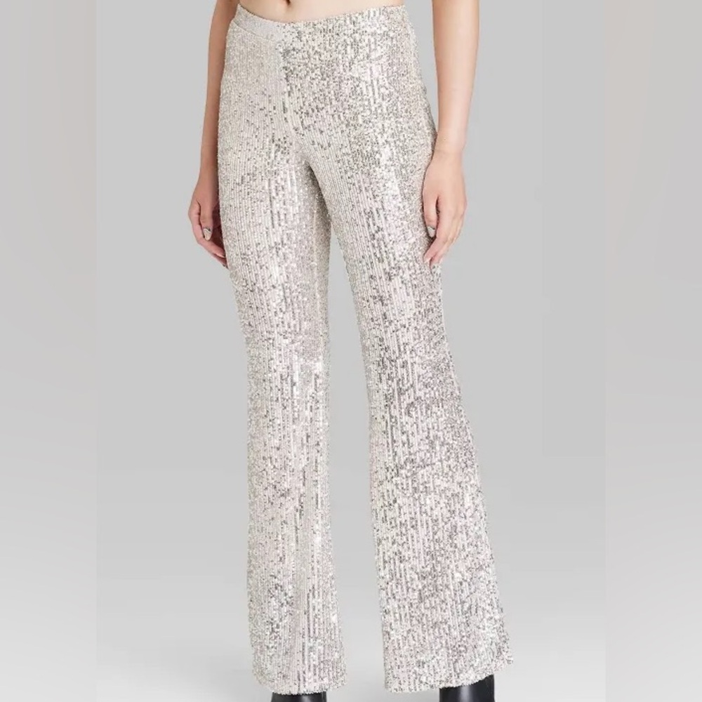 Silver Sequin Pants